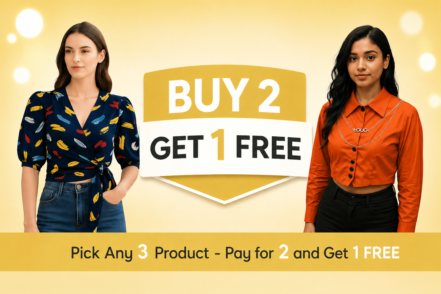 buy 2, get 1 free deal