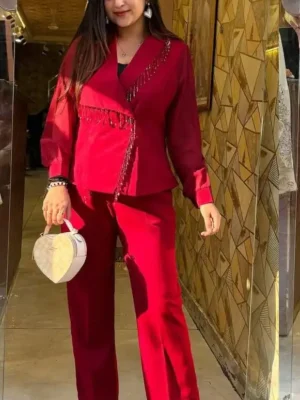 Trendy Co ord sets for Women - BEAUTIFUL HEAVY GEORGETTE FABRIC DESIGNER FESTIVE WEAR
