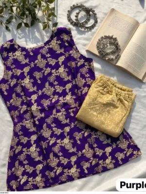 New Trendy Women's designer ethnic party wear-designer banarasi tunic