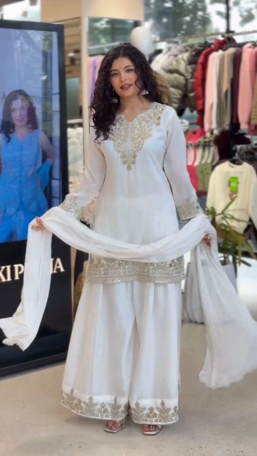 Designer Party wear Drees Women's Trendy White Designer party wear - White Designer Party Wear